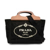 Prada Canvas Wood Handle Canapa Logo Satchel Secondhand