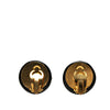 Chanel CC Resin and Gold Plated Button Clip On Earrings Secondhand