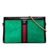Gucci Medium Suede Web Ophidia Chain Shoulder Bag Secondhand