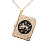 Chanel Gold Plated Enamel CC Lion Book Locket Pendant Necklace Secondhand