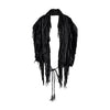 Secondhand Faux Fur Scarf with Leather Fringes - '10s