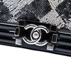 Chanel Old Medium Sequin And Patent Boy Flap Secondhand