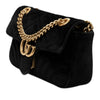 Gucci Small GG Marmont Matelasse Velvet Shoulder Bag Secondhand