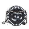 Chanel Caviar Striped CC Filigree Round Crossbody Secondhand