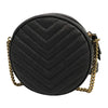 Saint Laurent Grain De Poudre Chevron Round Vinyle Camera Bag Secondhand