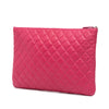 Chanel Large Quilted Lambskin O Case Clutch Secondhand