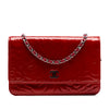 Secondhand Chanel CC Embossed Patent Camellia Wallet On Chain
