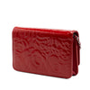 Secondhand Chanel CC Embossed Patent Camellia Wallet On Chain
