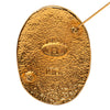 Chanel CC Gold Plated Crown Oval Brooch Secondhand