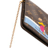 Louis Vuitton Monogram Christmas Animation Bears on Skis Pochette Weekend Chain Wallet Secondhand