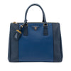 Prada Medium Bicolor Saffiano Lux Galleria Double Zip Satchel Secondhand
