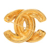 Chanel CC Gold Plated Quilted Brooch Secondhand