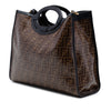 Fendi Medium Glazed Fabric FF 1974 Runaway Shopper Satchel Secondhand