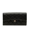 Chanel Quilted Caviar Classic Flap Long Wallet Secondhand