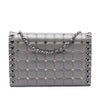 Chanel Small Lambskin Chocolate Bar CC Piercing Studded Chain Flap Secondhand