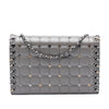 Chanel Small Lambskin Chocolate Bar CC Piercing Studded Chain Flap Secondhand