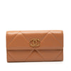 Chanel Quilted Lambskin 19 Flap Wallet Secondhand
