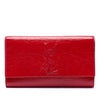 Saint Laurent Large Textured Patent Monogram Belle De Jour Clutch Secondhand