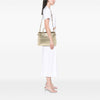 Burberry Medium Metallic Leather and House Check Banner Satchel Secondhand