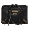 Balenciaga Goatskin Motocross Classic Metallic Edge Clutch Secondhand
