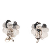Chanel CC Brass Enamel and Strass Clover Clip On Earrings Secondhand