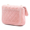 Secondhand Chanel Mini Quilted Velvet Double Frame Flap