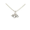 Dior Silver Finish Dangling Letters Pendant Necklace Secondhand