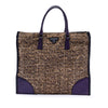 Prada Cinghiale Trimmed Viscose Flat Tote Secondhand