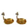 Chanel CC Gold Plated Round Clip On Earrings Secondhand