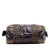 Fendi Zucca Trimmed Coated Canvas Mixed Media Boston Bag Secondhand