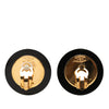 Chanel CC Resin and Gold Plated Quilted Button Clip On Earrings Secondhand