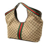 Gucci Large GG Canvas Web Giglio Tote Secondhand