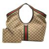 Gucci Large GG Canvas Web Giglio Tote Secondhand