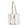 Balenciaga Medium Woven Calfskin Barbes East West Shopper Bag Secondhand