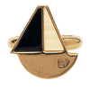Louis Vuitton Gold Plated and Resin Love Boat Cocktail Ring Secondhand