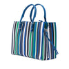 Balenciaga Mini Leather Striped Papier A6 Zip Around Satchel Secondhand