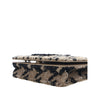 Chanel CC Houndstooth Tweed and Shearling Wallet On Chain Secondhand