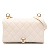 Chanel Quilted Calfskin Pearl CC Accordion Flap Secondhand