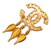 Chanel CC Gold Plated Filigree Fringe Drop Brooch Secondhand