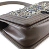 Chanel Old Medium Metallic Goatskin Crystal Boy Flap Secondhand