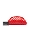 Chanel Quilted Patent Timeless Kiss Lock Clutch Secondhand