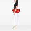 Celine Medium Drummed Calfskin and Suede Trapeze Satchel Secondhand