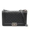 Chanel Old Medium Quilted Caviar Boy Flap Secondhand