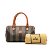 Fendi Pequin Coated Canvas Boston Bag Secondhand