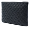 Chanel Large Quilted Lambskin O Case Clutch Secondhand