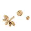 Gucci Gold Plated Resin and Rhinestones Interlocking G Single Push Back Earring Secondhand