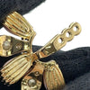 Gucci Gold Plated Resin and Rhinestones Interlocking G Single Push Back Earring Secondhand