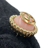 Gucci Gold Plated Resin and Rhinestones Interlocking G Single Push Back Earring Secondhand