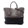 Prada Bicolor Cervo Deerskin Side Zip Convertible Tote Secondhand