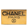 Secondhand Chanel CC Gold Plated Logo Plate Brooch